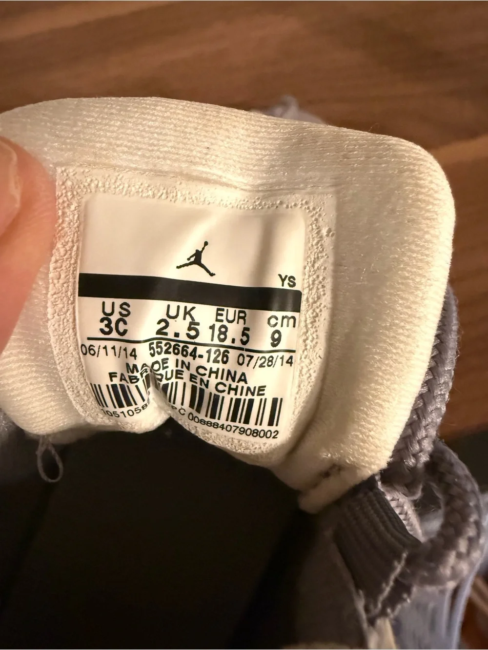 Jordan Baby Soft Sole Shoes in Gray, White and Red